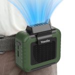 Yeedie 3-in-1 Portable Waist Clip Fan, 6000mAh Personal Rechargeable Neck Fan Up to 16H, Strong Airflow, 3 Speed, Hand Free Battery Operated Belt & Ne