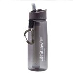 LifeStraw Go Water Bottle 2-Stage Filtration Bottle, Grey, 22 oz