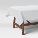 104" x 60" Solid Tablecloth White - Threshold