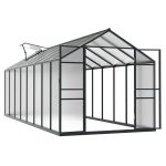 Veikous 16' x 8' Greenhouse Walk-In for Outdoor Heavy Duty Polycarbonate Garden Plants Greenhouse Kit w/ Aluminum Frame, Lockable Door and Window,