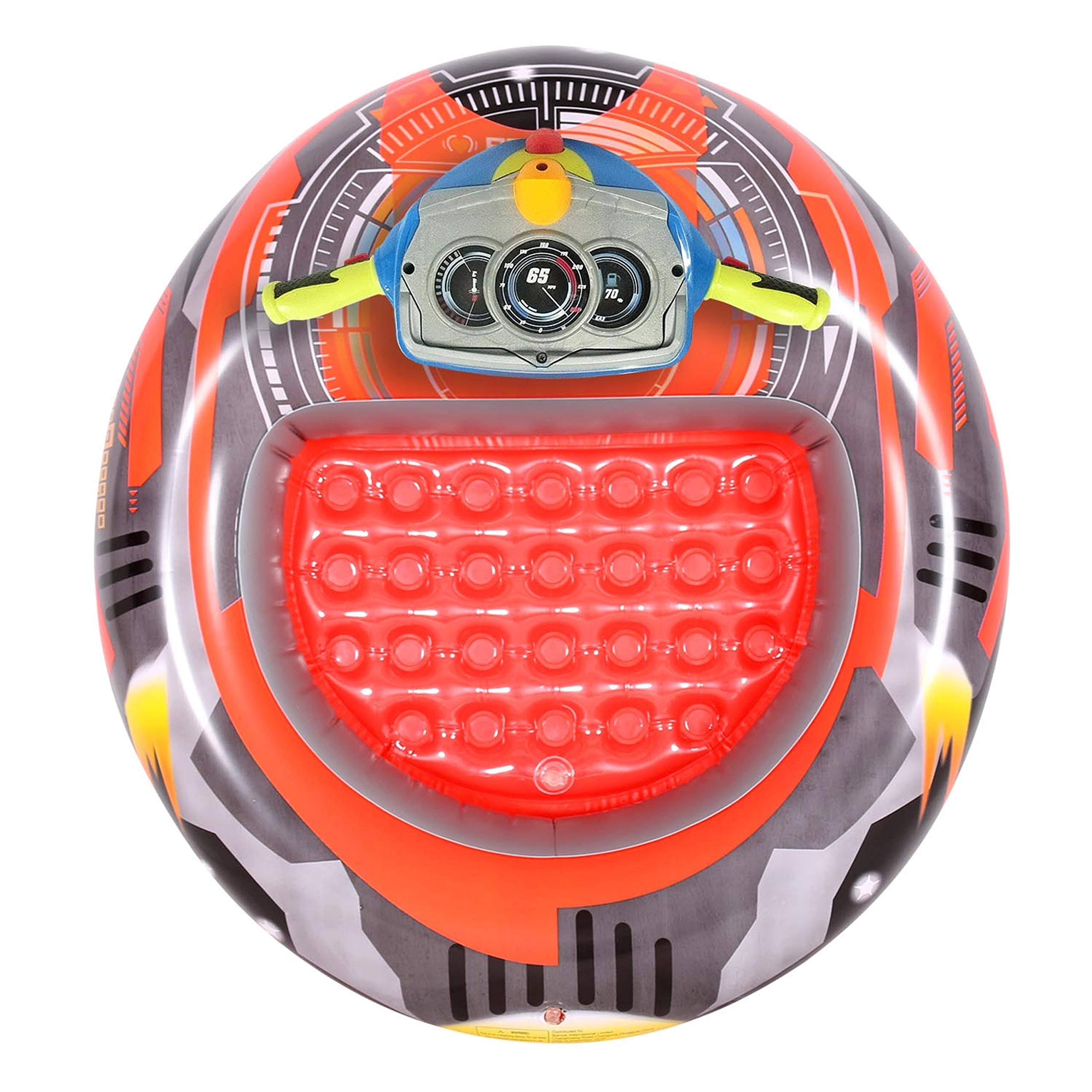 1aeb9e0007292fe6f95692694f7d120f066262b45482cf55d7a72465a56368c8.jpg Banzai Aqua Blast Motorized Bumper Boat, Red - Image 1