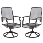 AECOJOY 360° Patio Swivel Chairs Set of 2, High-Back All-Weather Outdoor Seating