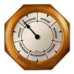 Classic Oak Day of The Week Wall Clock