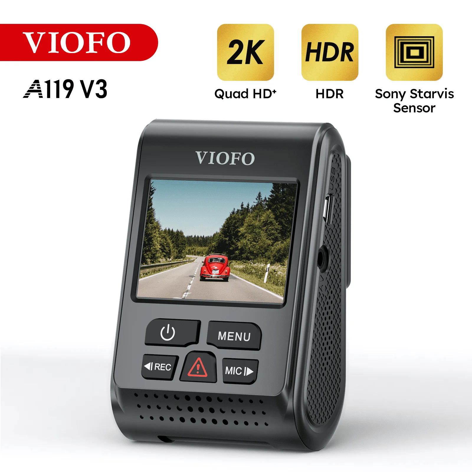 1b185040d3a6920abe0648bfd1d35e1544f1b4c724b221e6306a3a590a9874c4.webp VIOFO 2K Dash Cam 2560x1440p Quad HD+ Car Dash Camera, Ultra Clear Night Vision, GPS Included, Buffered Parking Mode, True HDR, A119 V3 - Image 1