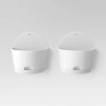 Room Essentials Other | 8"x5" 2pc Indoor/Outdoor Half-Circle Self-Watering Wall Planter Pot | Color: White | Size: 8 x 5 | Marltay7's Closet