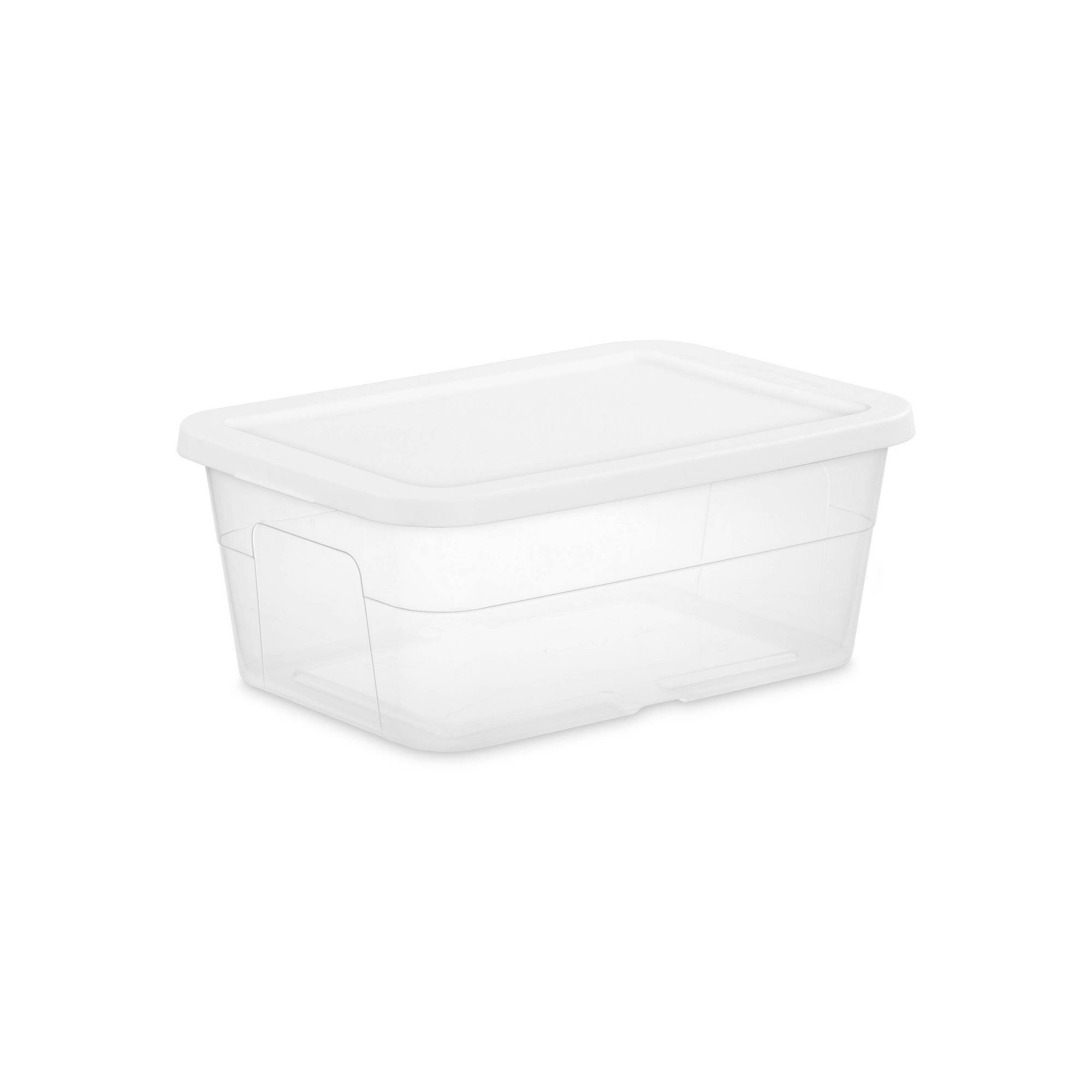 1b318a69758d799e584bb6ffcbb619d66c2eb536c6ac1583b07f9b106a5c4e24.jpg 16qt Clear Storage Box with Lid White - Room Essentials - Image 1