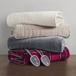 Beautyrest Heated Electric Plush Blanket | Red | Queen | Blankets + Throws Electric Blankets | Heated