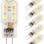 BAILIDA G4 LED Bulb, 12V JC Bi Pin Bulb, 20W Halogen Bulb Replacement, Daylight White 6000K, 5-Pack