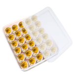 Hamiggaa Easter Covered Egg Holder for Refrigerator,30 Deviled Egg Tray with Lid,Plastic Egg Containers,Fridge Egg Dispenser Egg Storage Box
