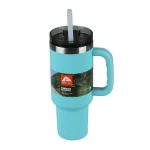 Ozark Trail 40 oz Vacuum Insulated Stainless Steel Tumbler Aqua Blue, Size: 40 fl oz