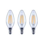 Ecosmart 40-Watt Equivalent B11 Candle Dimmable Clear Glass Filament Vintage LED Light Bulb Soft White (3-Pack)
