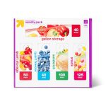 Up&Up Food Storage Bags Variety Pack - Clear - 355 ct