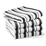 Williams-Sonoma Classic Striped Towels Set of 4 Jet Black