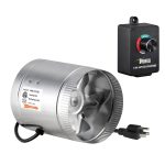 iPower 6 inch 240 CFM Booster Fan Inline Duct Vent Blower with Variable Speed Controller Adjuster