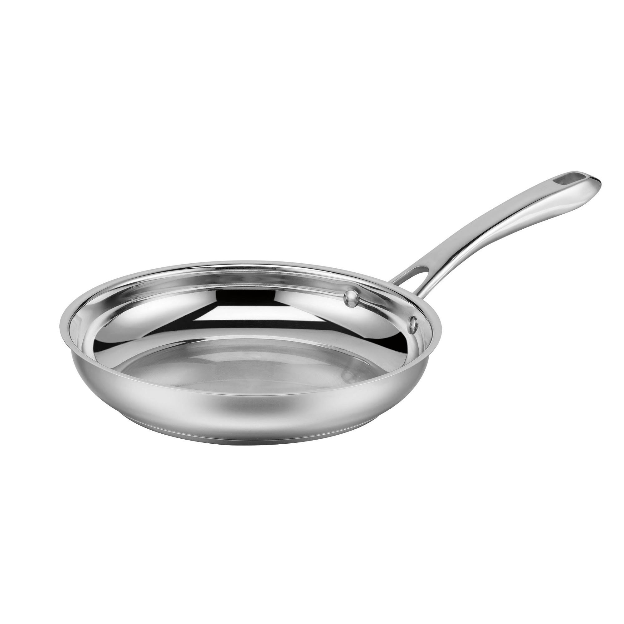 1c09abed2e1e68bd93214f7270e9b79382bb68550ab87ce568d71cdd58ded9d9.jpg Cuisinart Classic 10 inch Stainless Steel Skillet Silver - Image 1