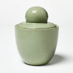 3-Wick 18oz Ceramic Green Flame Candle with Knob Lid - Threshold Designed with Studio McGee