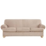 Sure Fit Ultimate Heavyweight Stretch Suede Sofa Slipcover, Cement Grey