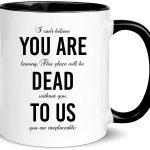 wonwhew YYWUDISHOP - You Are Dead to US Mug,Funny Mug for A Colleague Who's Leaving. Goodbye, Farewell, Leaving, 11oz Ceramic Coffee Mug/Tea Cup