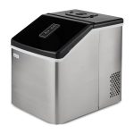 NewAir - 11.3" 40-lb. Compact Portable Ice Maker - Stainless Steel