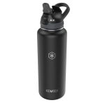 Icewater - 40 oz Insulated Water Bottle with Auto Straw Lid and Carry Handle Leakproof Lockable Lid with Soft Silicone Spout One-Hand Operation Vacuum
