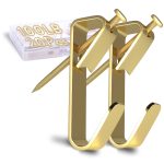 Pointool 100 lb Picture Hangers, Picture Hooks for Hanging Pictures, 20pcs Frame Hooks Picture Hangers Heavy Duty Hardware Hanger Kit Wooden Wall