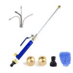 Hydro Jet Power Washer, Heavy Duty Metal Watering Sprayer with Universal Hose End, Glass Window Cleaning Sprayer Extendable Home Garden Car Water Wash FDR1P8B