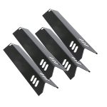 Adviace 15 inch Porcelain Grill Heat Shields Replacment for Dyna-Glo DGF510SBP, DGF493BNP, Set of 4 Barbeque Grill Heat Plates for Backyard Grill