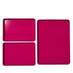 Great Jones Sheet Show 3-Piece Nonstick Sheet Pan Set in Raspberry