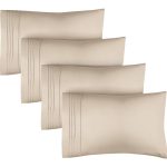 Soft Microfiber Pillowcase Set of 4 Queen in White