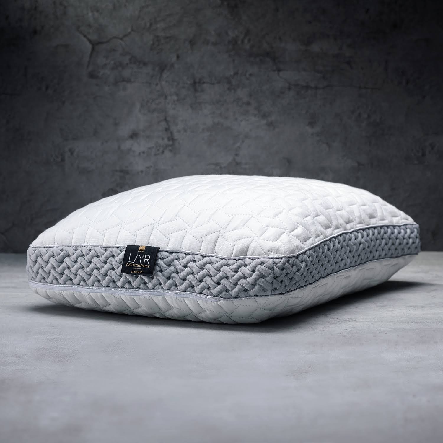 1d3c16167c99ca15574f7d06a206a7fe9ec15af4b3518c38d5692c72544c16cb.jpg LUXOME Layr Adjustable Firmness & Loft Pillow - Completely Customizable - Memory Foam - Cooling Cover - King - Image 1