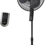 Lasko Oscillating Pedestal Fan, Thermostat, Adjustable Height, Remote Control, Timer, 4 Speeds, for Bedroom, Living Room, Office & Dorm, 16", Black,
