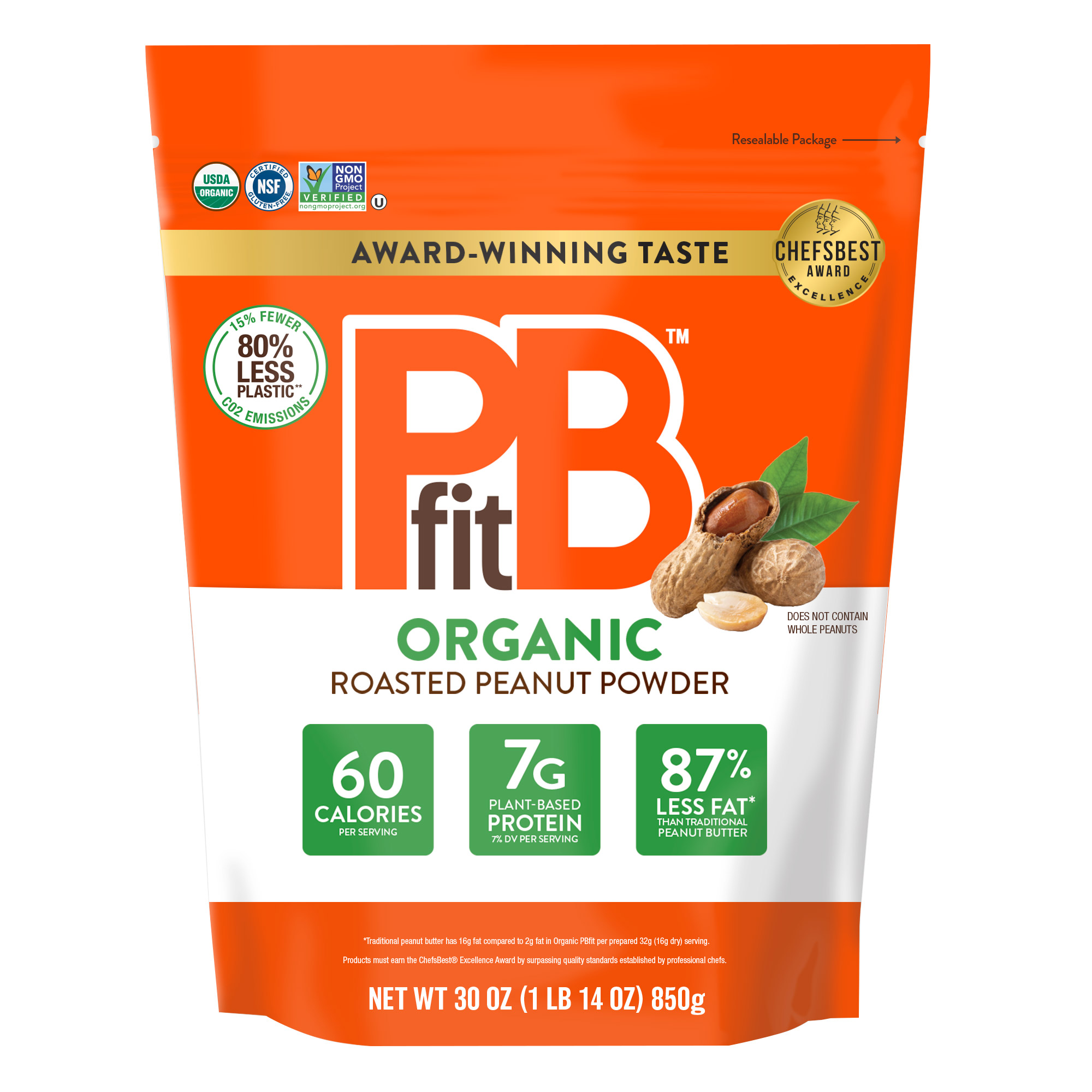 1d6b0e358b0fbf37d269e23d723b8aaf9fbf6d2c2c13482cf3286b301456ad00.jpg Pbfit Organic Peanut Butter Powder, 30 oz - Image 1