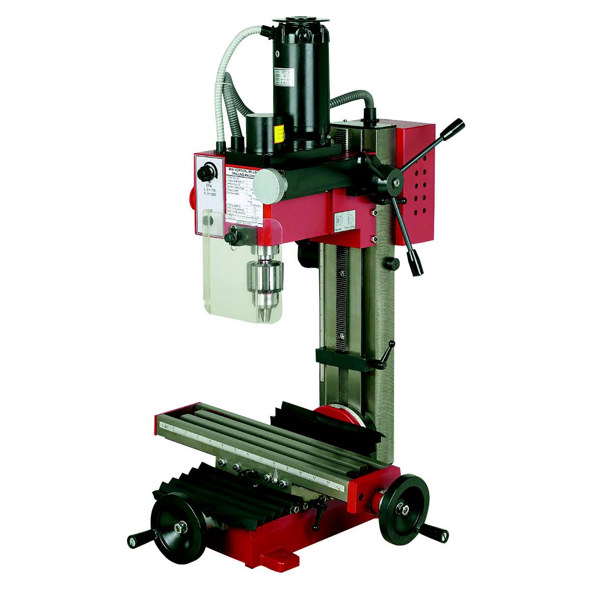 1d71683f3bb47b4e01e2b2e3297d5da711ab38b6d65a9f27110342e7031481e5.jpg Central Machinery 44991 2 Speed Benchtop Mill/Drill Machine-Instock - Image 1
