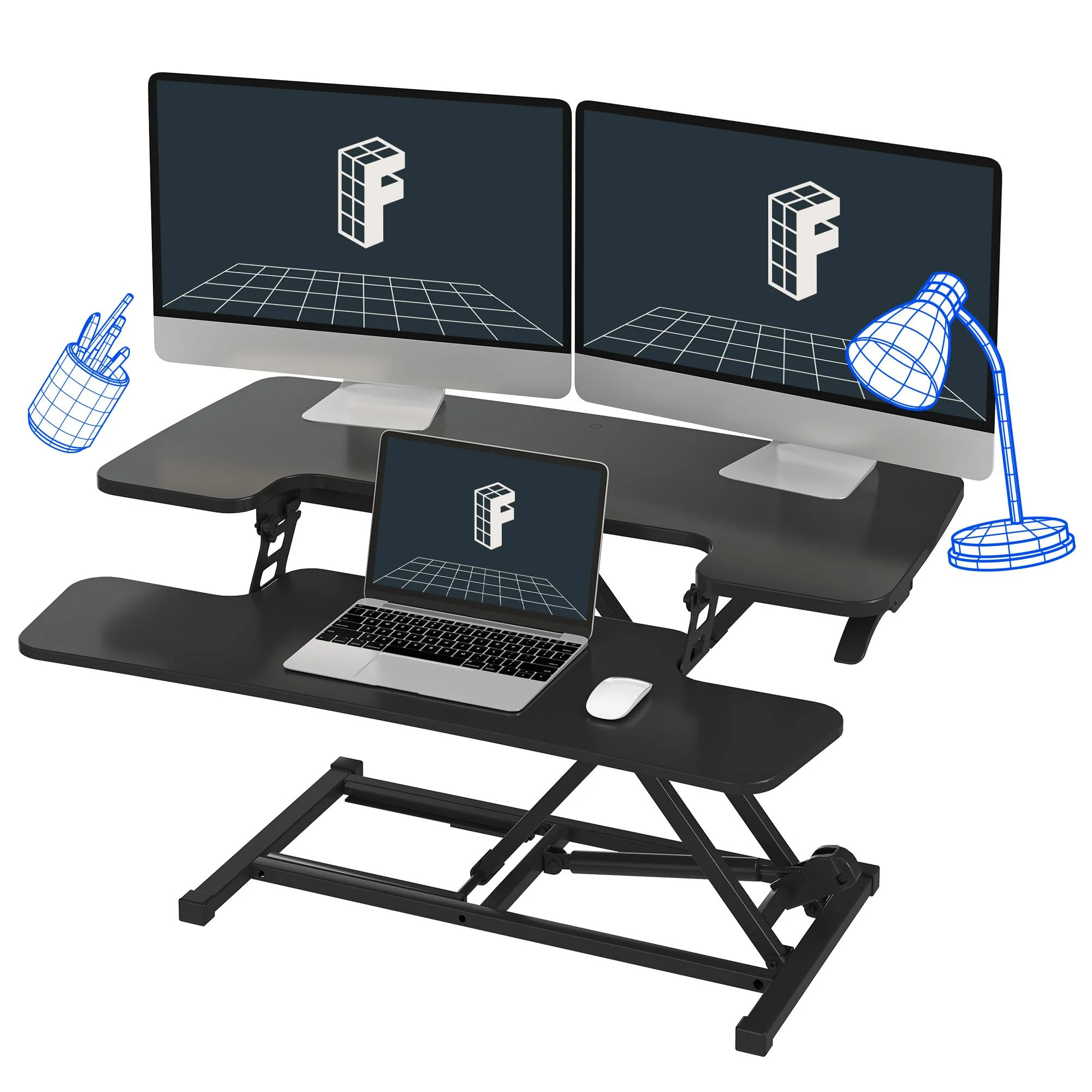 1dcb88aed6e2b08e8a1414cc8bf02e6e6a83e1d97698eeac6443adda3284cd14.webp FLEXISPOT 35 Inch Adjustable Computer Workstation - Image 1
