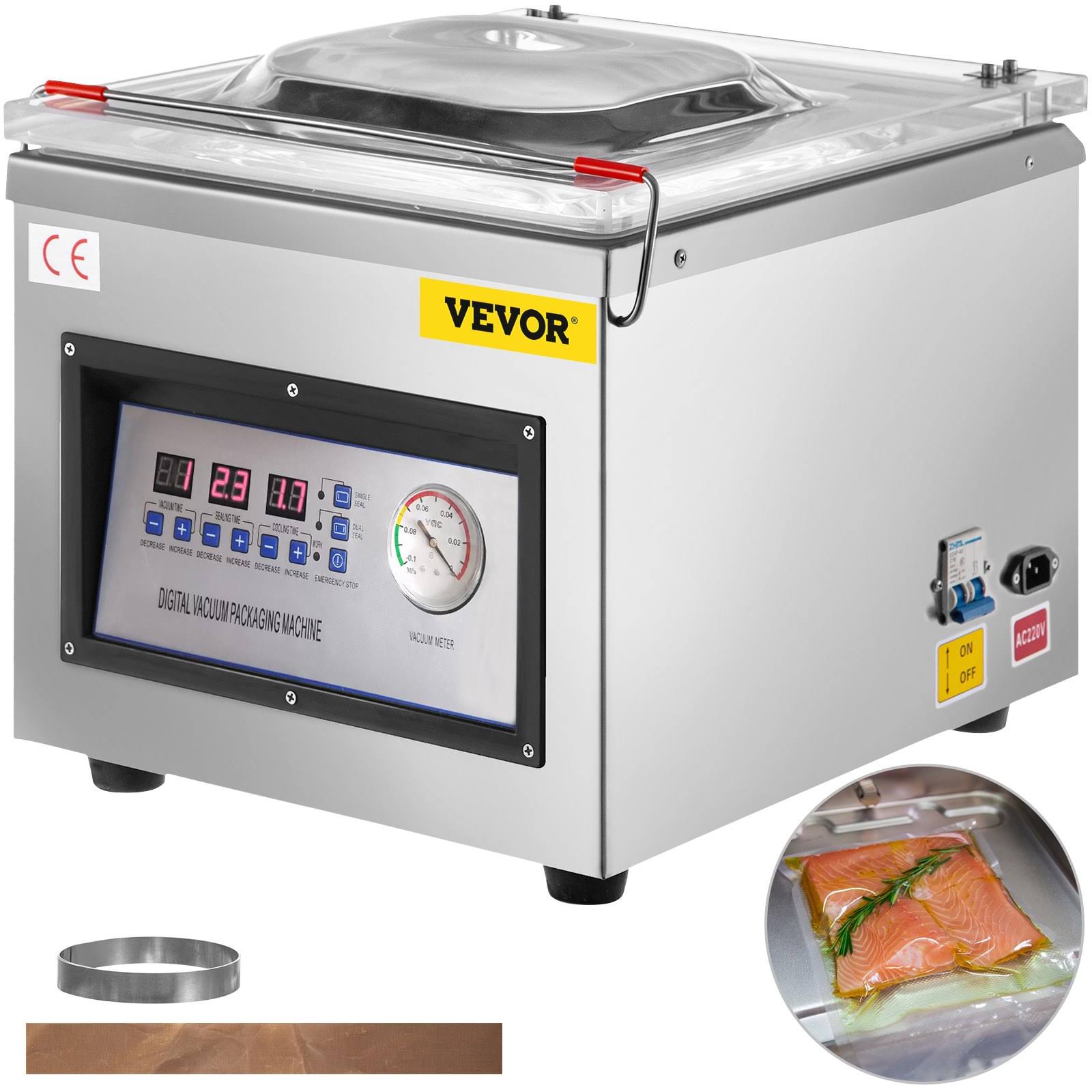1de528103e5af9b52fc78a5ec35ae9056cc7b3d8f36938471bcc776ac927645b.jpg VEVOR Chamber Vacuum Sealer Bag Sealer 320mm Vacuum Sealer Machine Commercial DZ-260C - Image 1