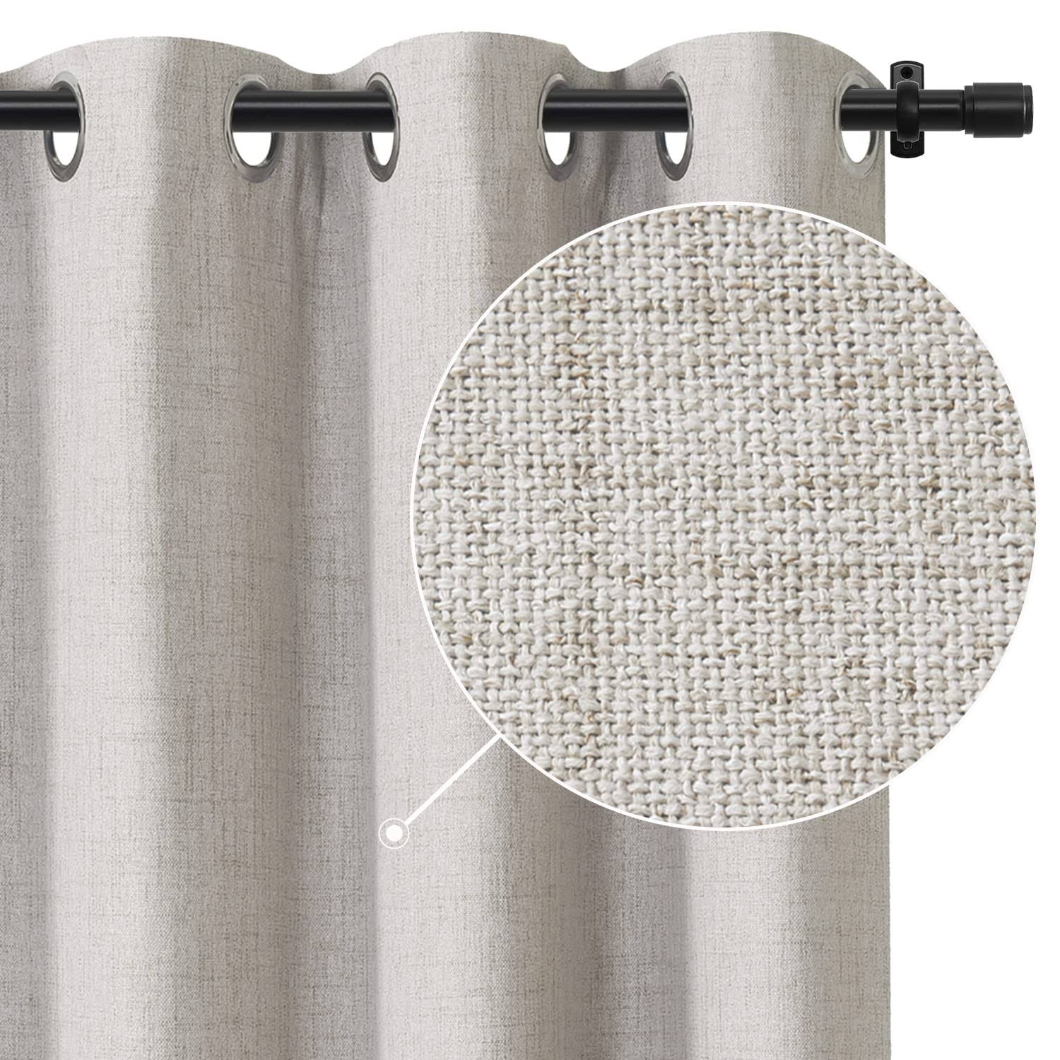 1dea4d81a26680f64c67cb6f5f272c2513e66b31624dbcc610ac7beb960c52c0.jpg Rose Home Fashion 100% Blackout Curtains 96 Inches Long for Bedroom Linen - Image 1