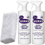 2 Bottles of Folex Instant Carpet Spot Remover + 1 Daley Mint Cleaning Cloth | Instant Rug, Upholstery, and Spot Carpet Stain Remover Kit, 32oz