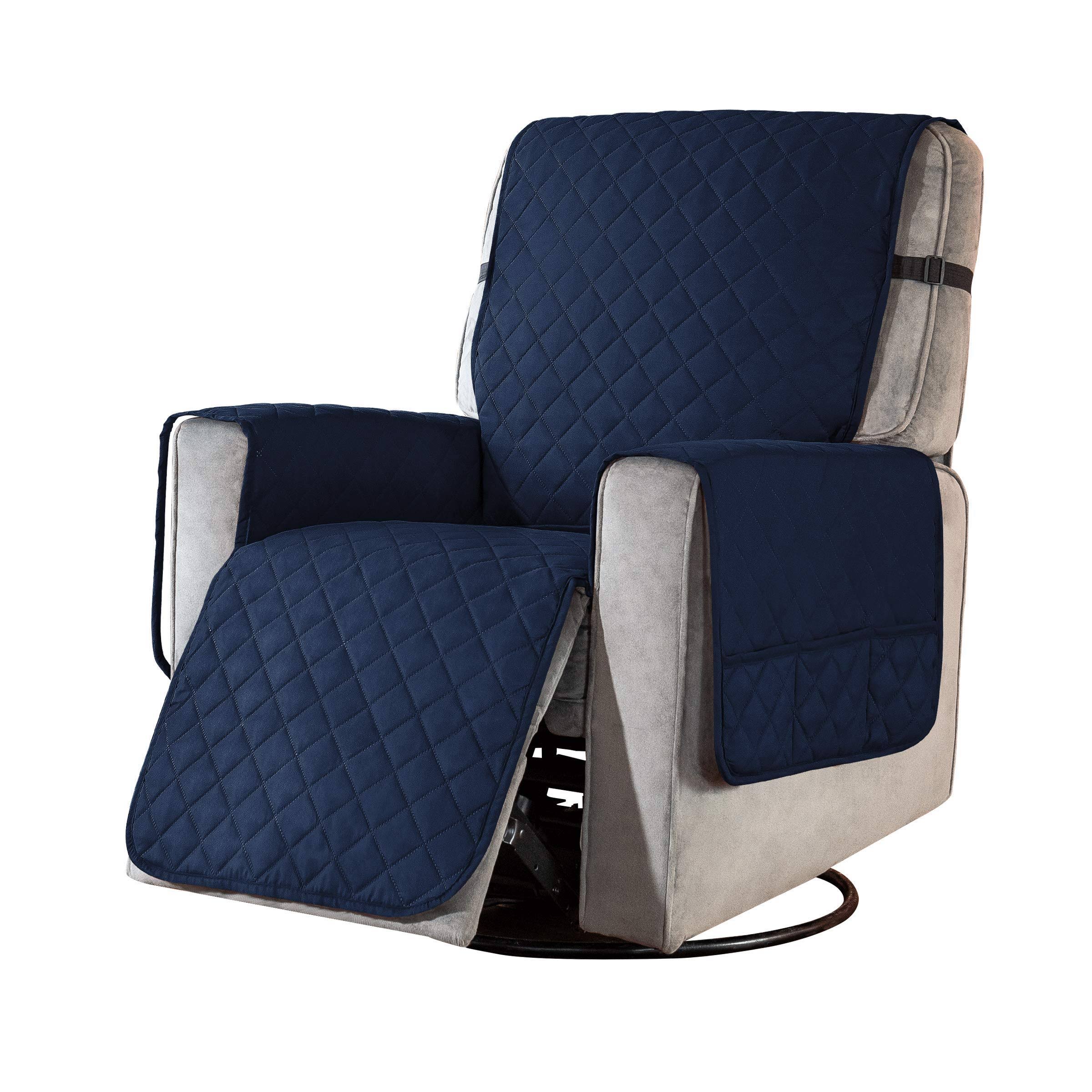 1dfc5ebf399156a40c7c0ced72721df6dee615d4562d674bc2300011042f262b.jpg Subrtex Recliner Chair Cover for Small Reclining Chair Slipcover Seat Width to 25 inch Reversible Washable Protector with Elastic Adjustable Straps - Image 1