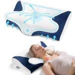 Ocuuziisu Neck Support Pillow, Neck Pillows for Pain Relief Sleeping, Cervical Pillow for Neck and Shoulder Pain Relief, Orthopedic Pillow for Side