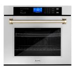 ZLINE 30" Autograph Edition Single Wall Oven with Self Clean and True Convection in Stainless Steel - Gold