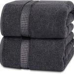 Utopia Towels - Luxurious Jumbo Bath Sheet (35 x 70 Inches, Grey) - 600 GSM 100% Ring Spun Cotton Highly Absorbent and Quick