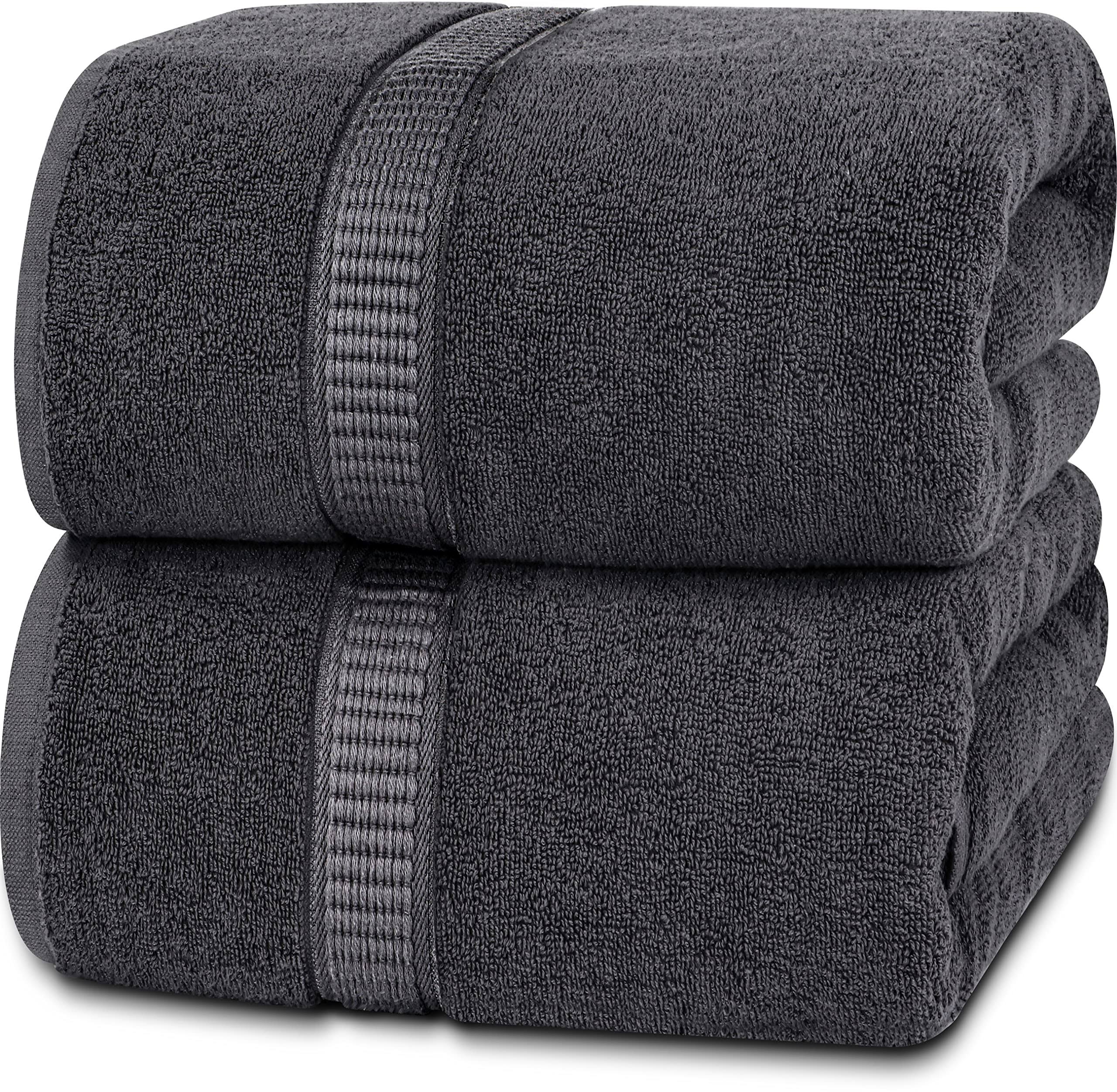 1e232ff75b1ee1daccddf04a4ebd2c9a9b7ef9ed0fee61b98d16061c01cb2bd4.jpg Utopia Towels - Luxurious Jumbo Bath Sheet (35 x 70 Inches, Grey) - 600 GSM 100% Ring Spun Cotton Highly Absorbent and Quick - Image 1