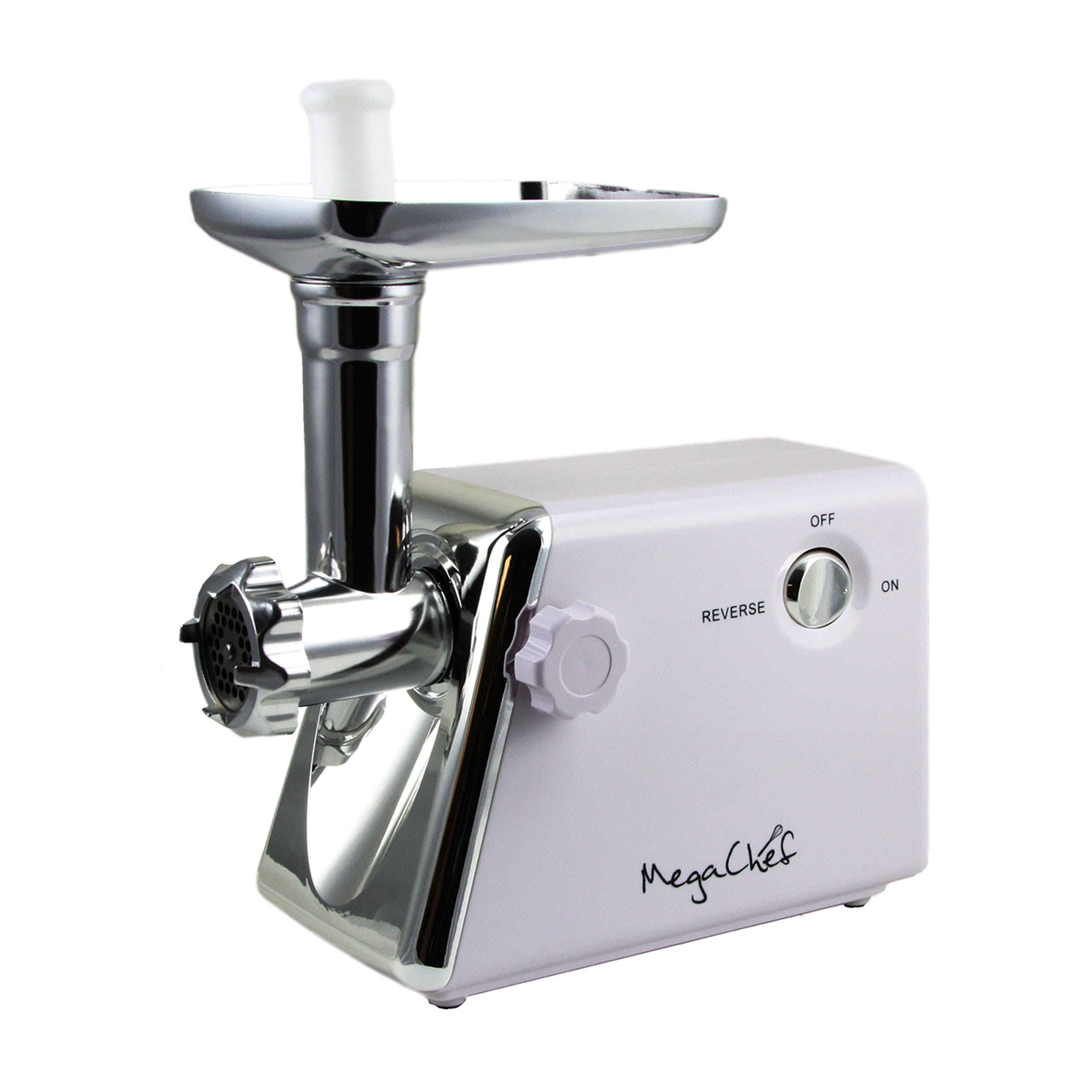 1e2faccdfcea6063e4e17b0bf10c9aae690aee6c5bf474bbcf69975bc4874dd4.jpg MegaChef 1200 Watt Ultra Powerful Automatic Meat Grinder for Household Use - Image 1
