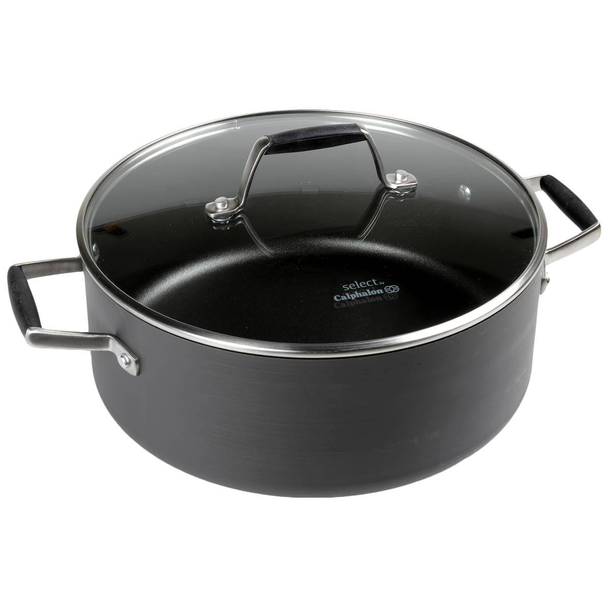 1e42d89310ef6e9d4c0915ec9bb940b53fe5af36531e0cb3e4ba6deab84d3750.jpg Calphalon Select 5-Quart Hard-Anodized Dutch Oven with Cover - Image 1