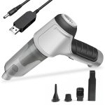 Car Vacuum Cleaner - Mini Handheld Gun Cordless Vacuum Cleaner with 3.2ft Power Cord, High Power Gun Vacuum for Dry Wet Cleaning, Portable Vacuum