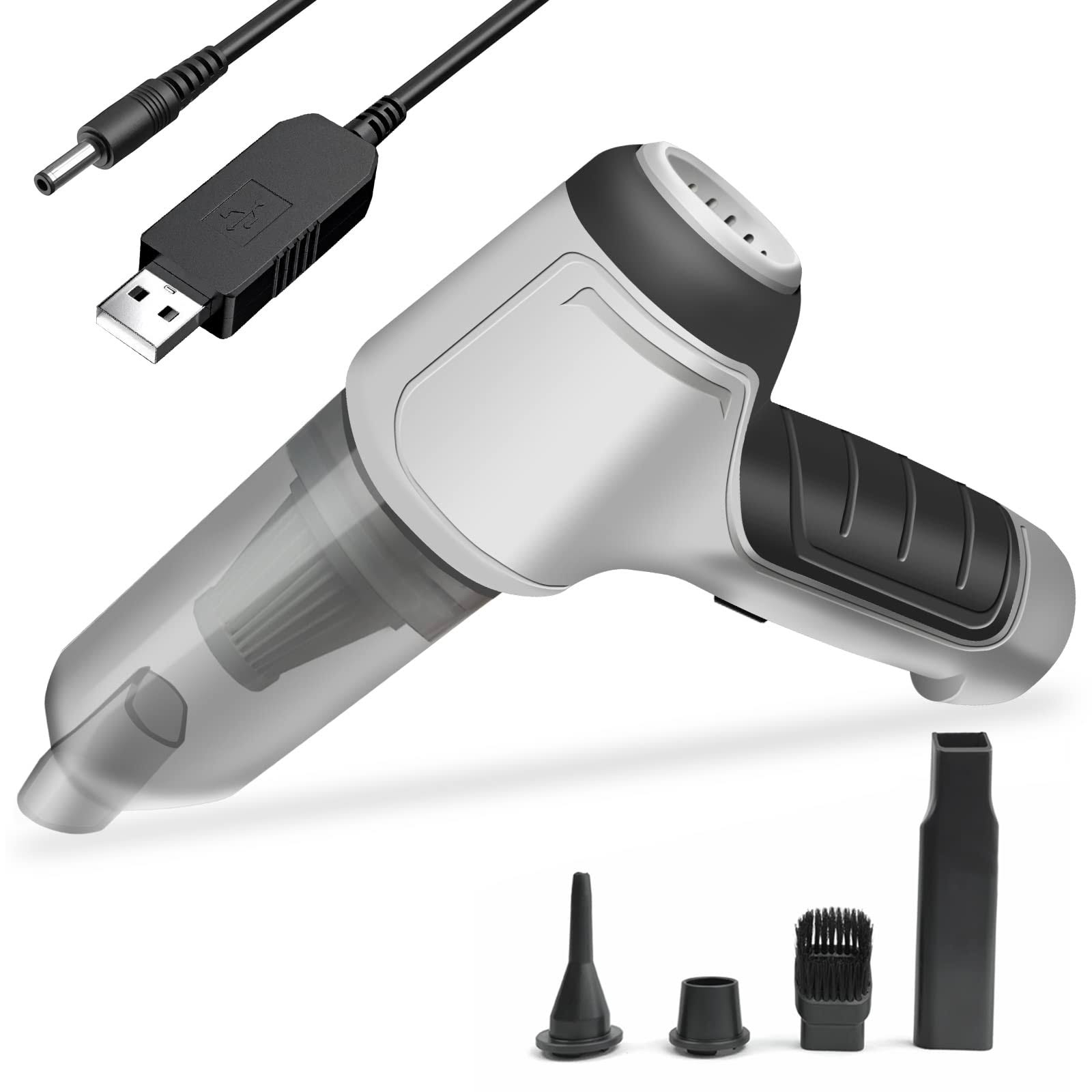 1e6788aa1faffce09c4d07446c042f31d97fb45dff18862f22da96b3e40e7041.jpg Car Vacuum Cleaner - Mini Handheld Gun Cordless Vacuum Cleaner with 3.2ft Power Cord, High Power Gun Vacuum for Dry Wet Cleaning, Portable Vacuum - Image 1