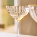 Waterfall Coupe Glasses, Set of 4 by Anthropologie in Yellow, Size: S/4 Coupe