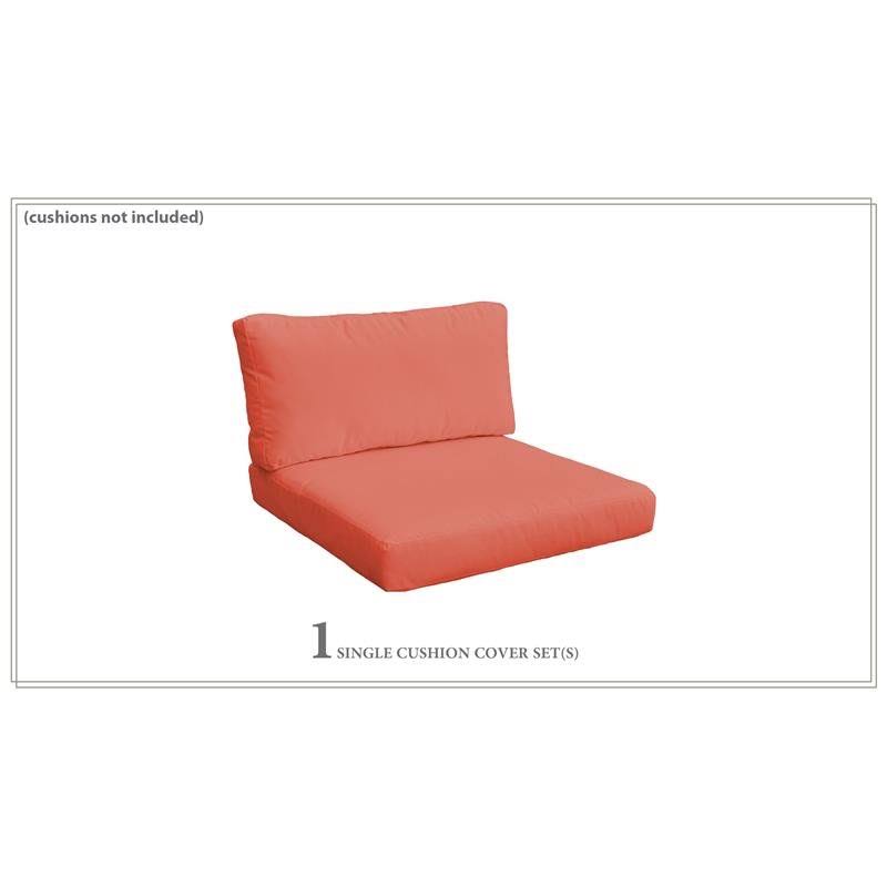 1e7cb558969edec057de4391900504a2be46e2e3ff71fa6e8176a8b7b96ab25d.jpg TK Classics Covers for Chair Cushions 4" Thick in Tangerine - Image 1