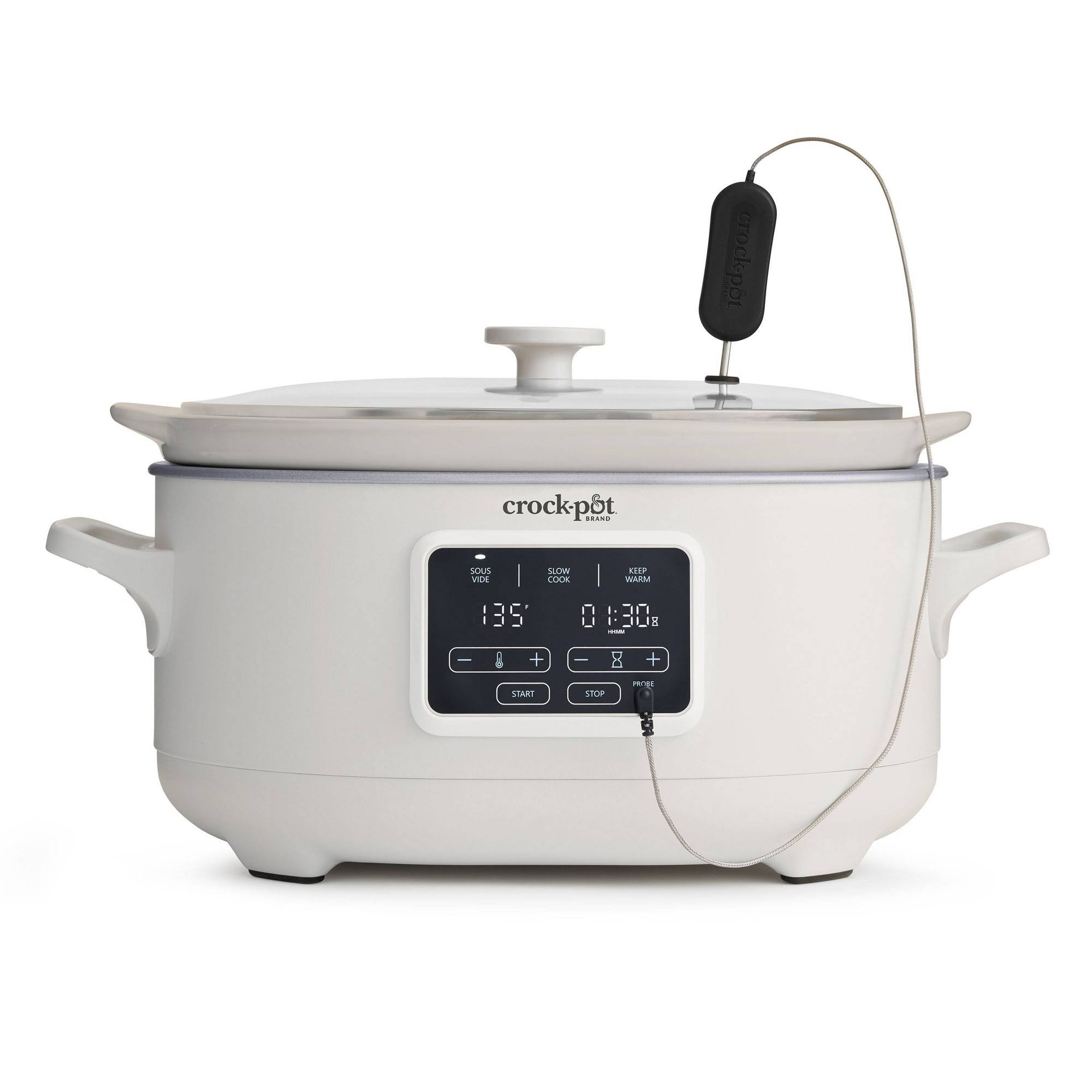 1e8565252ca45c29b0af97ff5466ece7a044be71dedb5da691fb6d5381b2aae5.jpg Crockpot 6-Quart Slow Cooker with Sous Vide, Programmable, in Oat Milk - Image 1