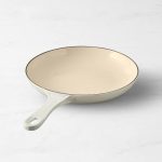 Le Creuset Enameled Cast Iron Shallow Fry Pan, 9 3/4", Matte White | Williams Sonoma